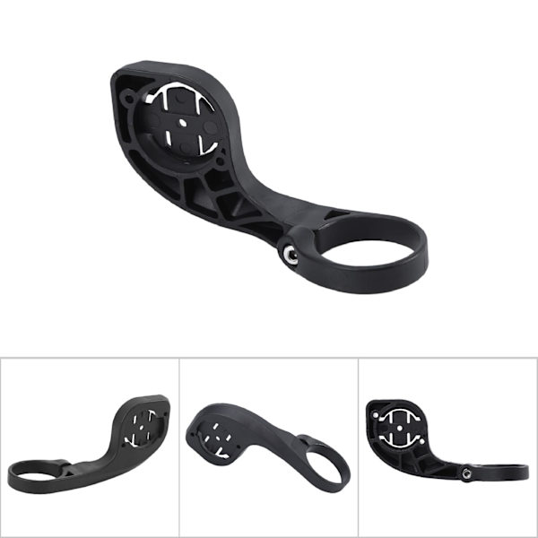 Kestävä muovinen polkupyörän ohjaustangon tietokoneen GPS-teline Garmin Edge -laitteelle (musta) 0.2