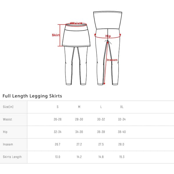 Nederdelsleggings til kvinder, yogaleggings med nederdele (f2) S