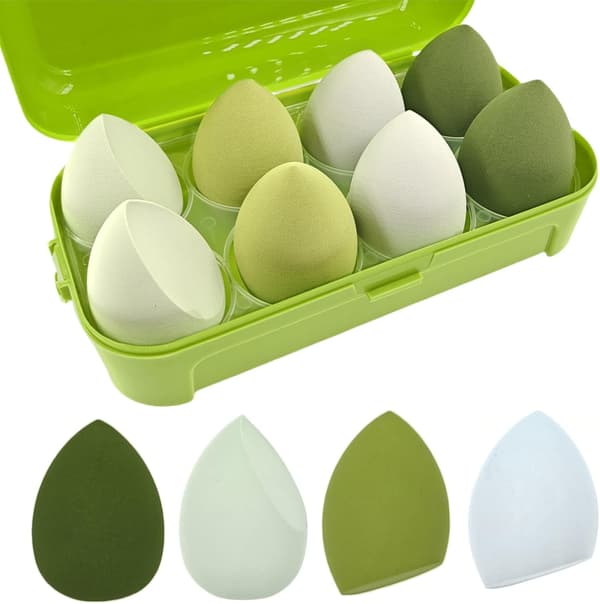 Sminkesvamper, skjønnhetssminkeblanding, svampconcealer, applikator, svamper, 8 stk.
