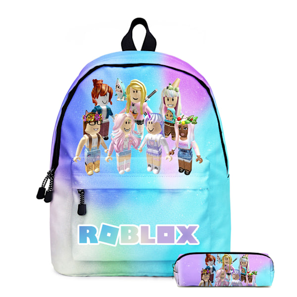 3-pakning ryggsekk Roblox skolesekk jenter gutter med matboks penal
