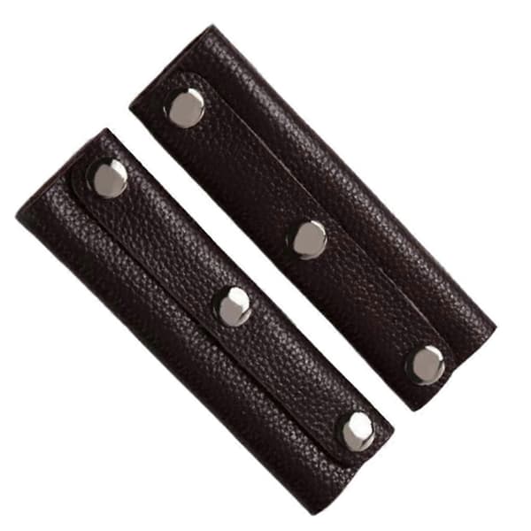 2x Läderhandtagsskydd för handväska, handtagsskydd för resväska Black