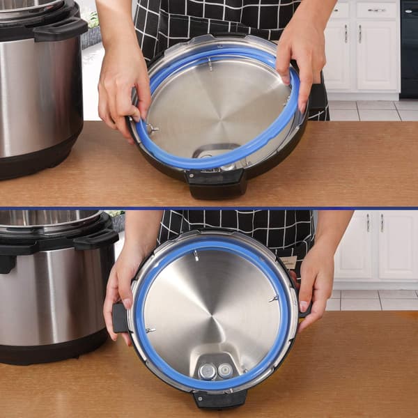 Instant Pot 6 Quart silikonitiivisterengaskorvaus 3 kpl BPA-vapaa punainen sininen kirkas elintarvikelaatu
