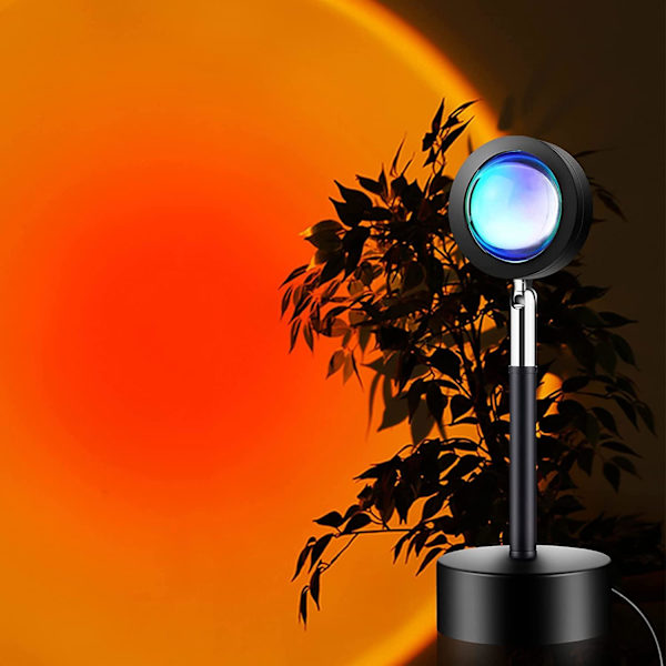 {hw}LED Sunset Lampa - Orange svart