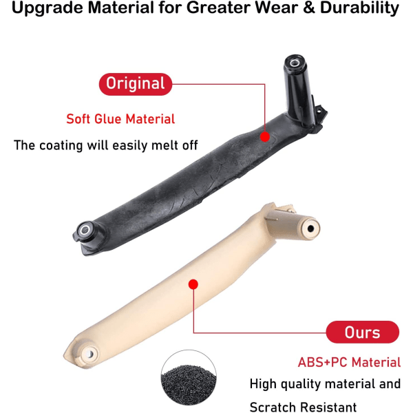 Innerdörrhandtag kompatibelt med BMW X5 E70 2008-2013, X6 E71/E72 2008-2014, Innerdörrhandtag Fram höger ( cover ingår ej).