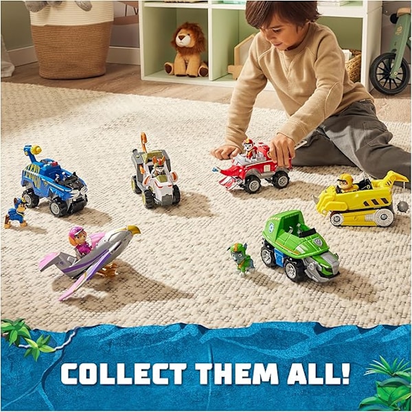 Paw Patrol - Paw Patrol - ajoneuvo + viidakkoseikkailija-hahmo Pups - Paw Patrol hahmo auto keräilyesine -{f229}