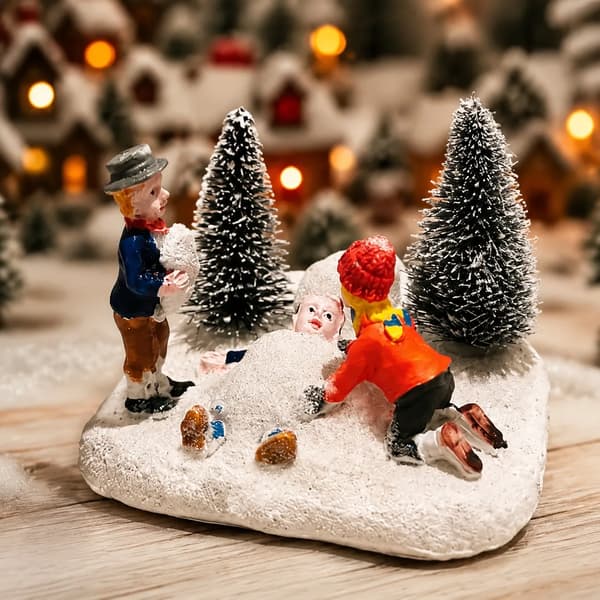 Julelandsbytilbehør Figurer for barn som leker Scenedekorasjon Hjem Peis Julepynt Santa with Cup