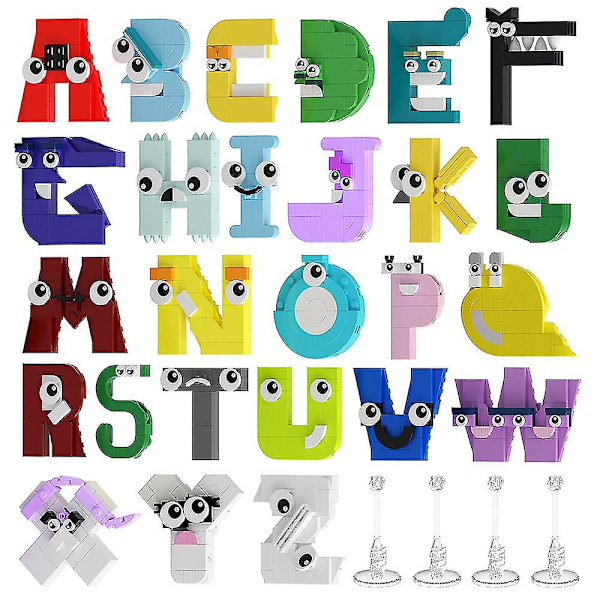 Alphabet Lore 26 Kirjainyhdistelmää Koulutuslelusetti 969 Osainen Luova Lelupalikkasarja Lapsille Lahjaksi