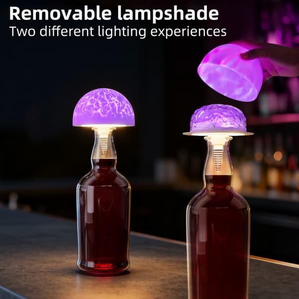 Vinflaskelampe RGB + Berøringskontroll - Oppladbar LED