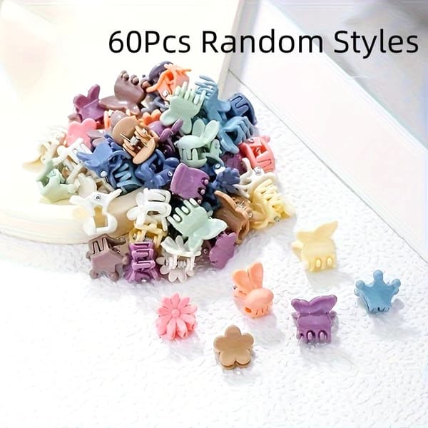 60 st kaninöronhårklämmor söta rosetthårnålar barnhåraccessoarer 60pcs