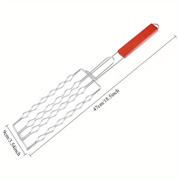 BBQ Pølse Grillkurv - Bærbart Camping Madlavningstilbehør - Holdbart Grillværktøj til Picnics Udendørs 1pc