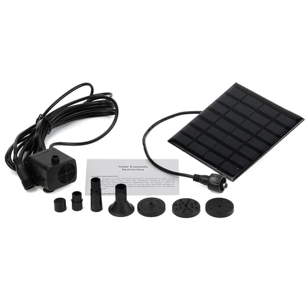 Solcelledrevet vannpumpe med fontenefunksjon – 16 cm panel og (f2)