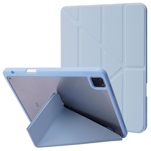 iPad Pro 13 (2024) Etui Origami Stand Læder Tablet Cover med Auto Vågn/Sov - Baby Blå Multicolor Multicolor Baby Blue