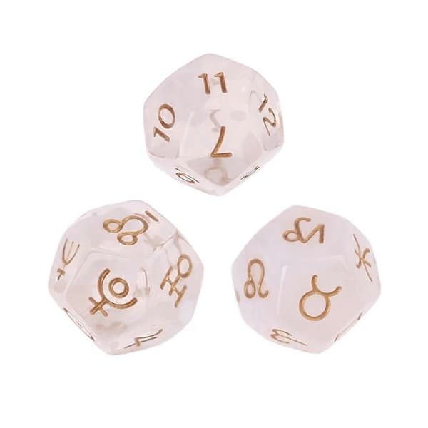 Astrologiske terninger 12-sidede polyhedrale terninger Astrologi Tarotkort Konstellation{h}