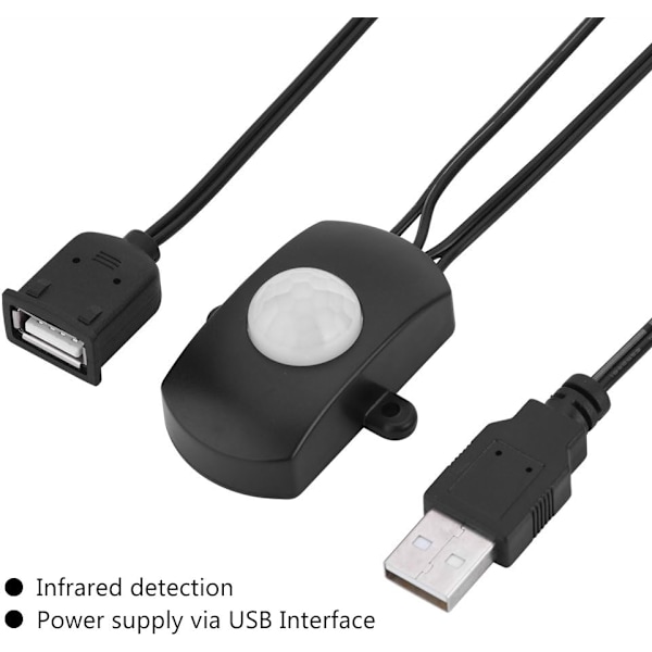Mini PIR bevægelsessensor tilstedeværelsesdetektor til DIY LED-belysning PIR infrarød bevægelsessensor med USB-interface