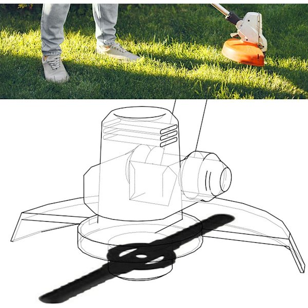 50 Stykker Gressklipperblader, børstekutterblader, kantklipperblader, gressklipper erstatningsblader, plastblader for hage gresskantklipper gresstrimmer