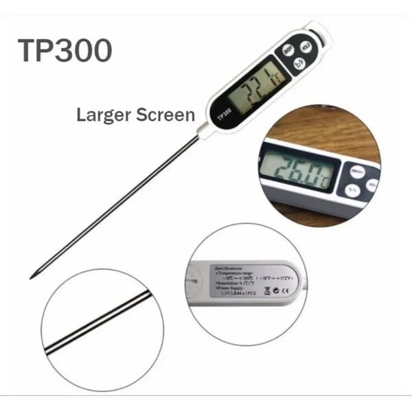 Digitalt Madtermometer TP300 til Kød, Madolie, Vand, BBQ Ovn Køkkentermometer Probe TP300