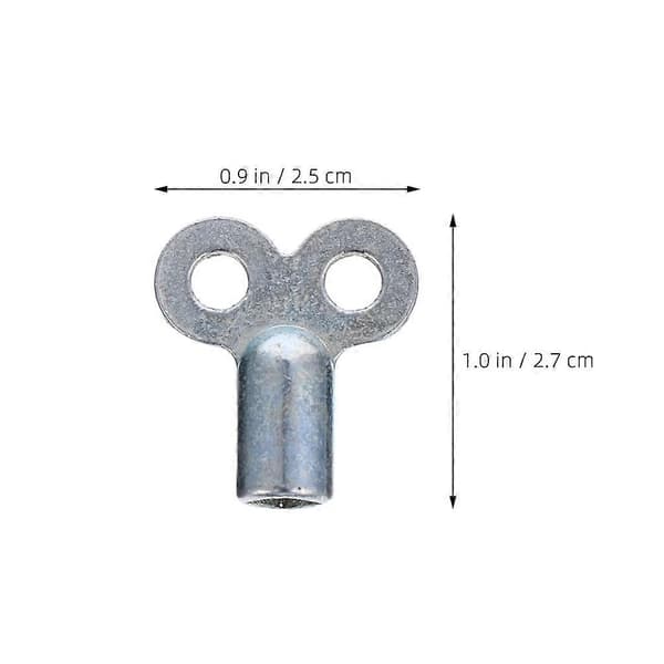 {hw} Udlufningsnøgle til VVS Metal Radiatorventilværktøj til elementudluftning 20 stk Sølv Silver 2.70X2.50X1.00CM