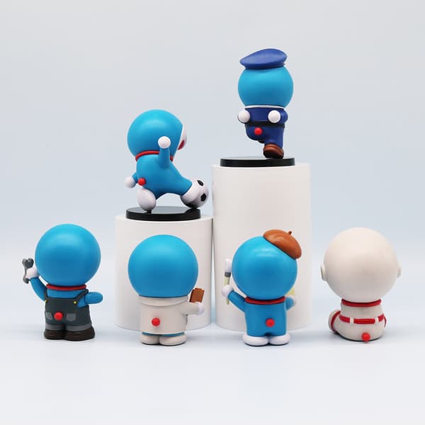 Hot Sale! Professionelt 6-delt Doraemon Figur Sæt | Anime Samlerobjekt Model - Perfekt til