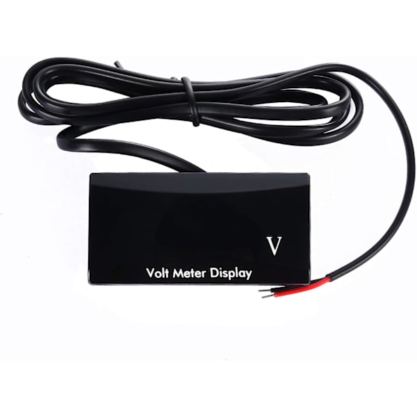 Digital Voltmeter for Bil, Vanntett DC 12V LED Voltmeter, ZQKLA