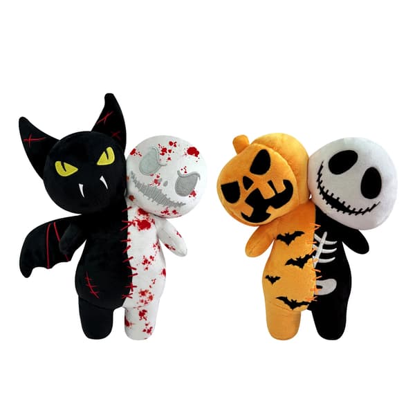 The Nightmare Before Christmas Gresskar Skjelett Plysjdukke 25cm Halloween Dekorleke For Barn FireBrick