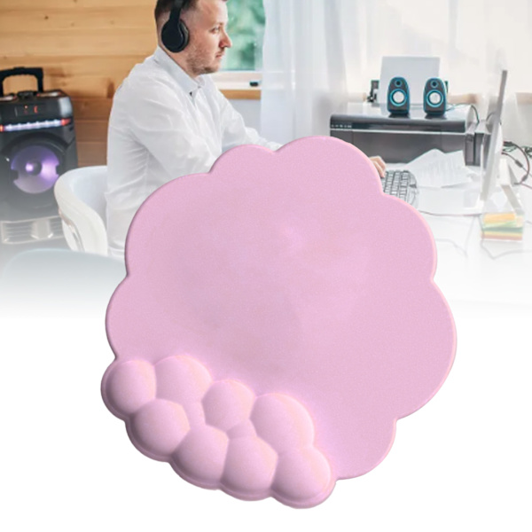 Sky Musemåtte Håndledsstøtte Hukommelsesskum Forhindrer Glid Ergonomisk Håndledsstøtte til Computer Bærbar PC Gaming Pink(f2)