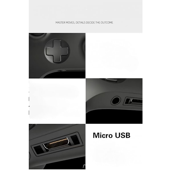 Trådlös Xbox-handkontroll för Xbox One S-konsol, Ps3/PC/PC 360, Windows 7/8/10/11, Inbyggd 2,4 GHz ansluten dubbel vibration, USB-laddning