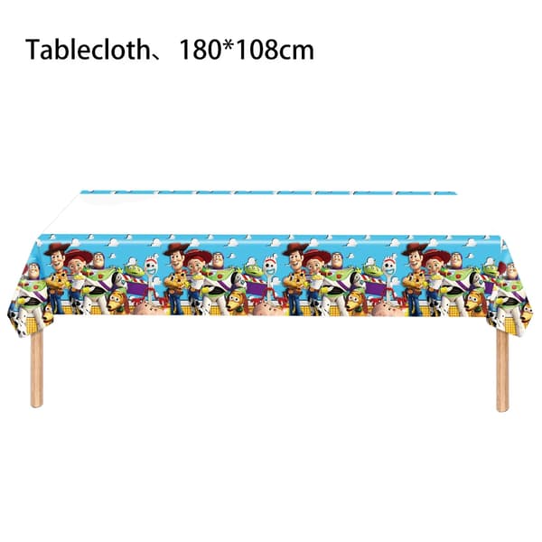 Toy Story Kalas Servis Set Papperstallrikar Duk Födelsedagsdekoration Present 1set Banner