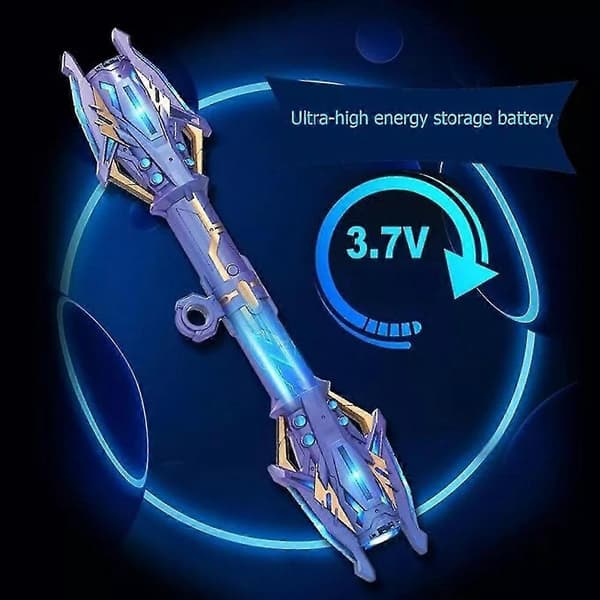 Lightsaber Fidget Spinner, Multifunksjonell Dobbelhodet Uttrekkbar Lightsaber{h} Blue