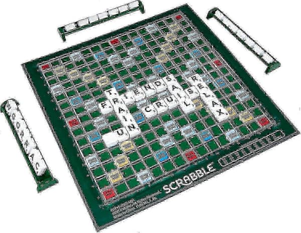 2025 Deluxe Scrabble-set med låsbara brickor för familjekul{h}