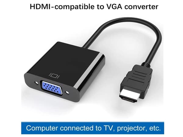 HDMI-VGA-sovitinmuunnin HDMI-VGA-sovitin Full HD 1080P musta YEMAESRE(f2)
