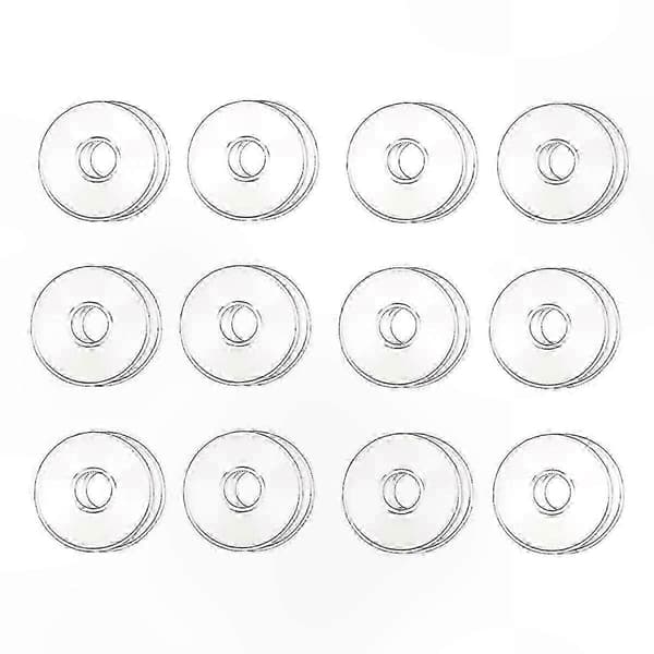 Glasringe til lysestager - 12-pak drypfangere til koniske lys {hw} Transparent