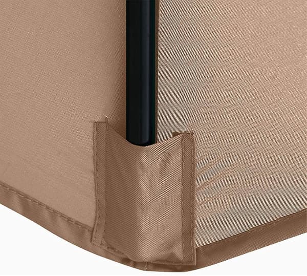 Erstatning parasolltrekk, 8 ribber, 3 m, vanntett, anti-UV, erstatningsstoff, beige(f2)