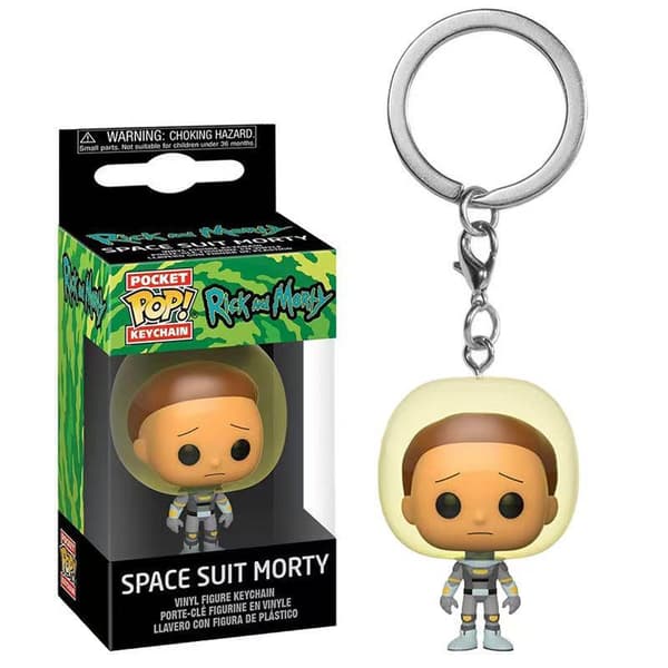 Rick and Morty Vinylfigur Nyckelring Miniberlock Space Morty