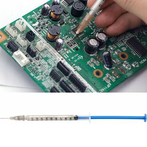 1,0 ml sølvledende lim, høj viskositet og anti-oxidations elektrisk ledningsdygtig lim til elektronik og PCB-kort reparation, industriel reparation