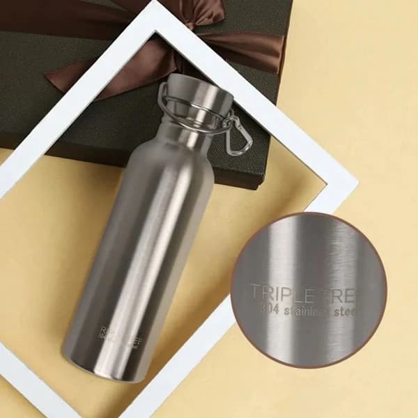 Rustfri stålflaske 750ml Sportsdrikkeflaske Stålgourd{F2}