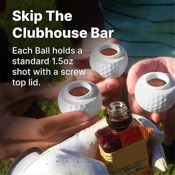 stk Golfboldformede Shotglas Golfbold Shotglas Cool Golfbold Shotglas Perfekt Gave til Golfentusiaster