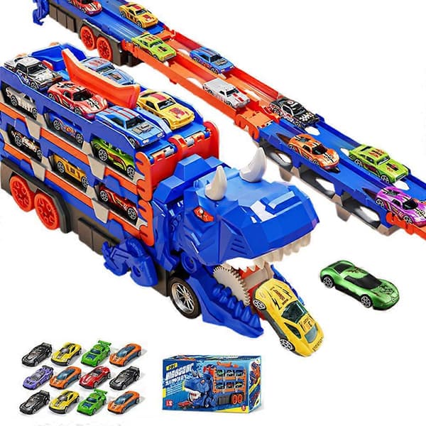 Meter DIY Fleksibel Bilbane Racing Sett for små Innendørs Utendørs Lek(h) Blue One Size
