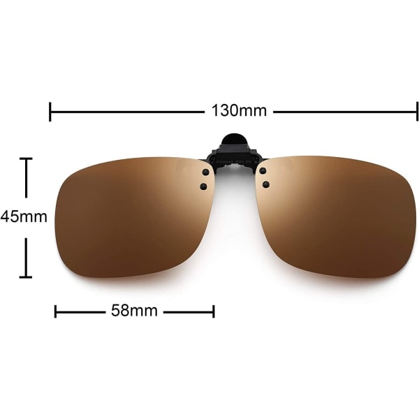 IC Polariserande clip-on solglasögon med vändbara linser{EE}