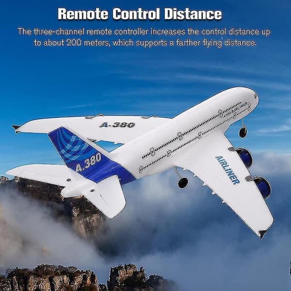 A380 Rc Fly B747 Modell Rc Fast Vinge 3ch 2.4g Fjernkontroll Fly Rtf Leke -hg{F2}