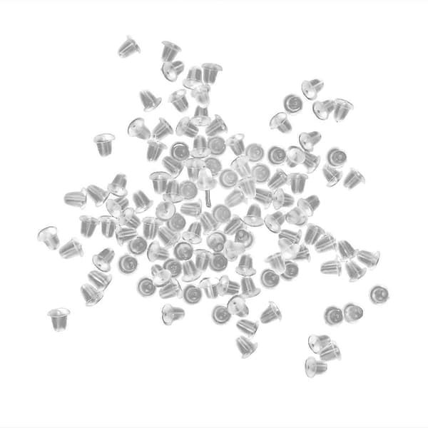 100 stk. gennemsigtige ørepropper i plast (hvid) (f2)