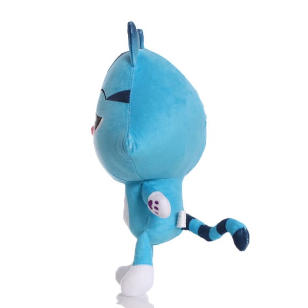 Søde plys kattelegetøj, katteplysdukker{F2} blue plug with mouth shut