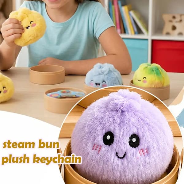 Stresslindrende Dumpling Series Blind Box Søt Fluffy Dumpling Kosedyr, Dekompresjon Fidget Leketøy Tilfeldig Myk Plysj Gave 1pc-Random