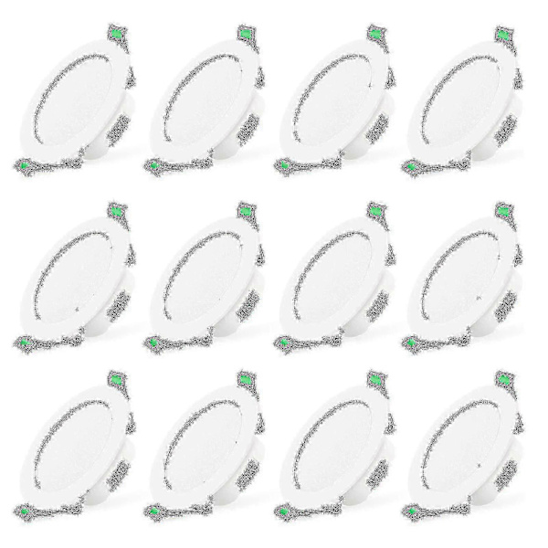 12 st 7w Vit LED Downlight Infällda Taklampor Smal Spot Light