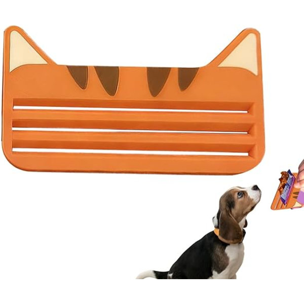 Kattefoderposeekstruder - 3D-printet kattegodbidsekstruder, killingegodbidsekstruder, bærbar ergonomisk kæledyrsfoderposeekstruder orange