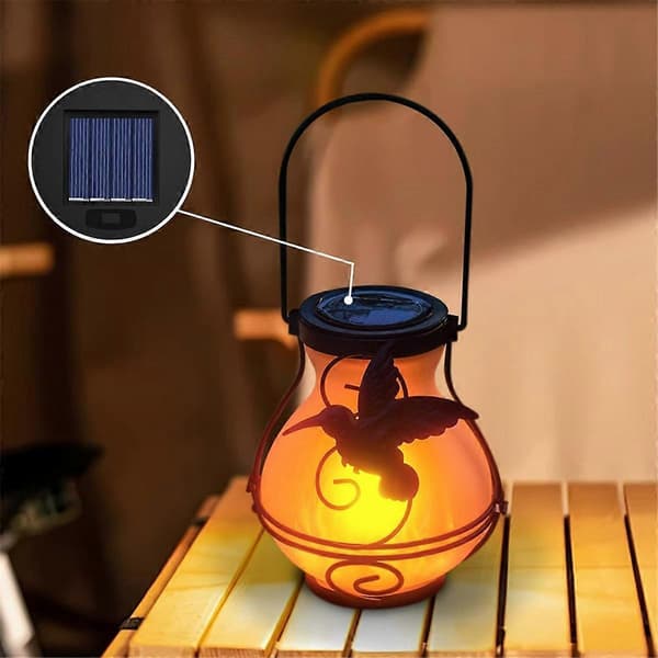 2-pak Udskiftnings Solar Lys Toppe med Flakkende Flamme Black
