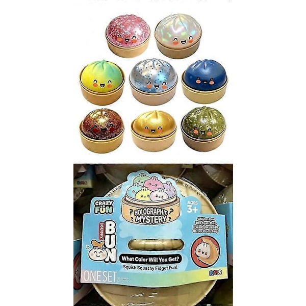 Dumpling Squishy, Dumpling Squishy Mystery, 4 tommer Jumbo Dumpling Stressbold Ny*-F2- E