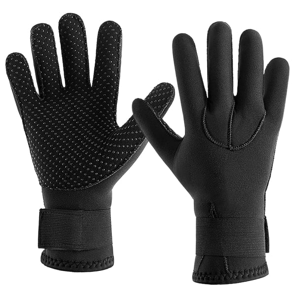 3mm Neopren Vanntette Hansker Varme Dykkerhansker Vinter Surf Hansker Varme Sklisikre Hansker for Harpunfiske Svømming Rafting Kajakkpadling
