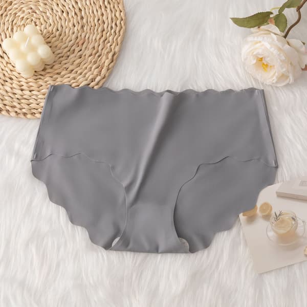 3 STK Sømløse Ice Silk Trusser til Kvinder, Åndbare Lette Usynlige Underbukser*L*grå grey L