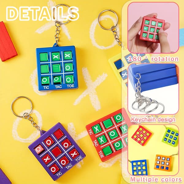 18 kpl Mini Ristinolla-avaimenperäsetti juhlapalveluksi Random colors 18 pieces