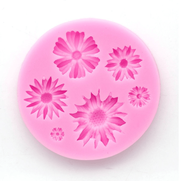 3D Blomst Silikoneform Kage Fondant Chokolade Bageform Konditorværktøj pink